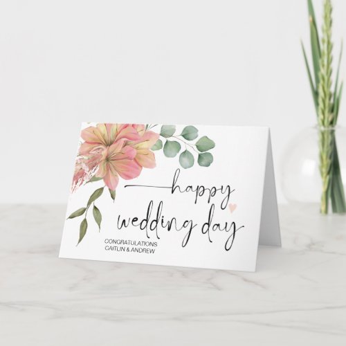 Congratulations Wedding Just Married Bride  Groom Card