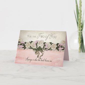 Congratulations - Wedding/Marriage - Vintage/Pink Card | Zazzle