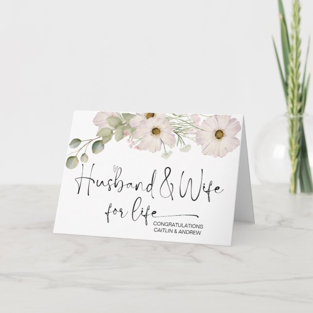 Congratulations Wedding Newly Weds Bride and Groom Card (Front)