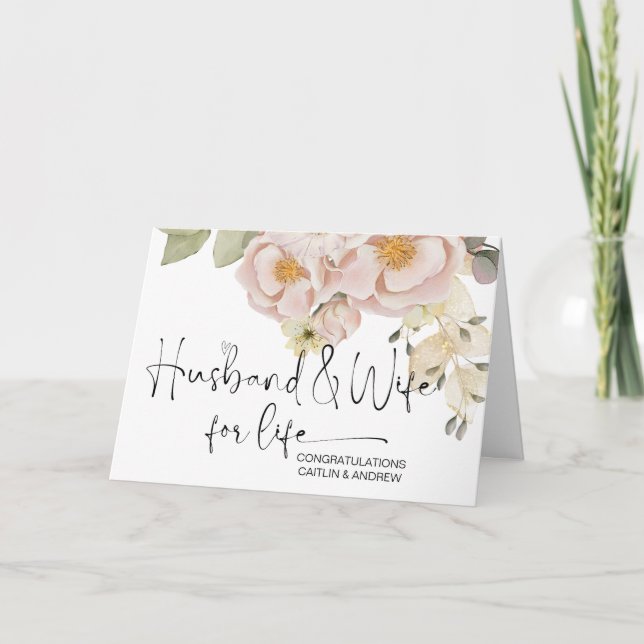 Congratulations Wedding Newly Weds Bride and Groom Card (Front)