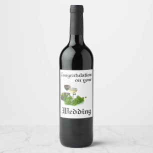 Congratulations Wedding Wine Label
