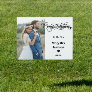 Congratulations Wedding Yard Sign