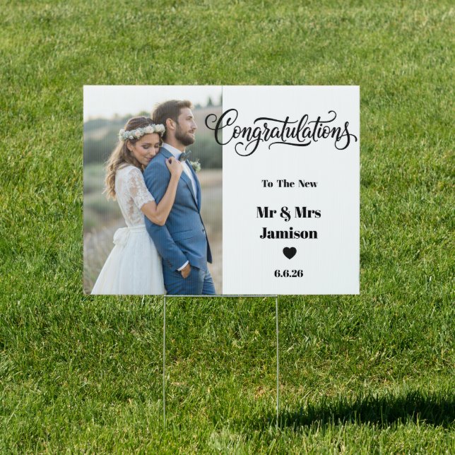 Congratulations Wedding Yard Sign (Insitu)