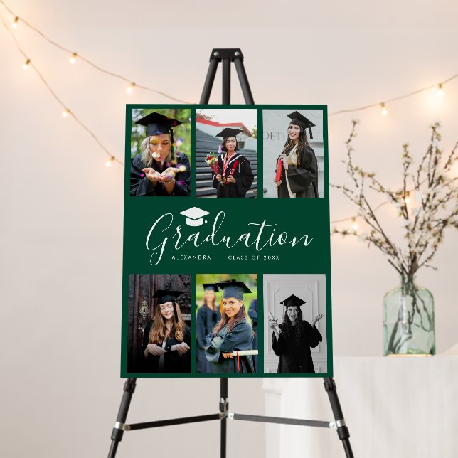  Congratulations Whaite Green Graduation 6 Photo  Foam Board (In Situ (Stand))