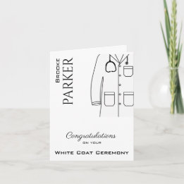 Congratulations White Coat Ceremony Doctor Card