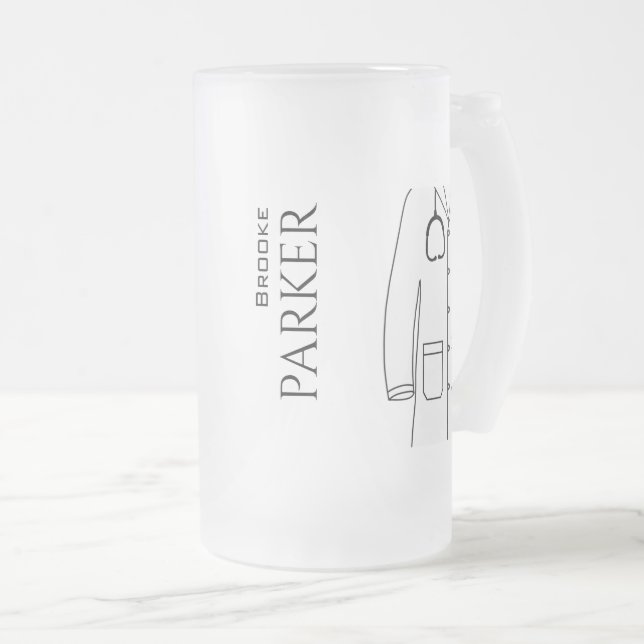 Congratulations White Coat Ceremony  Doctor Frosted Glass Beer Mug (Front Right)