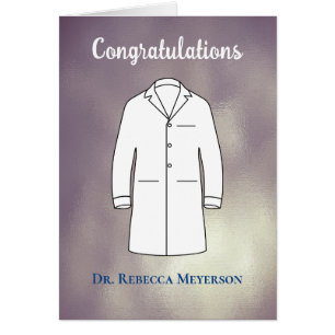 Congratulations White Coat Medical Doctor Cards