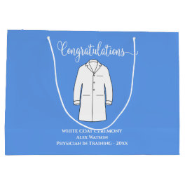 Congratulations White Coat Physician Doctor Large Gift Bag