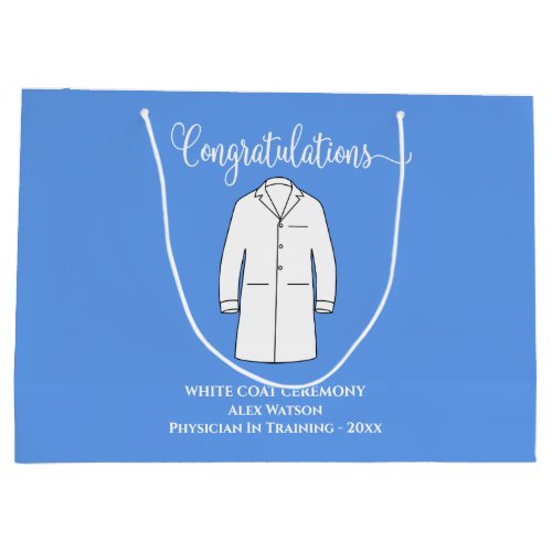 Congratulations White Coat Physician Doctor Large Gift Bag