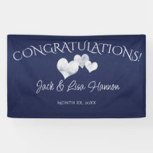 Congratulations White Hearts on Navy Wedding