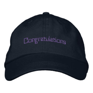 Congratulations wishes Printed Fun Celebration-Hat Embroidered Baseball Cap