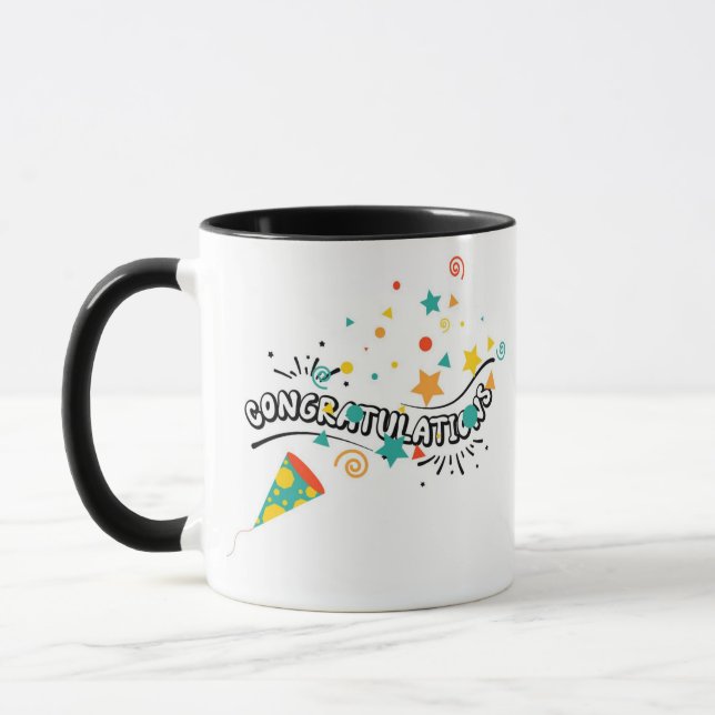 Congratulations with Confetti Mug (Left)