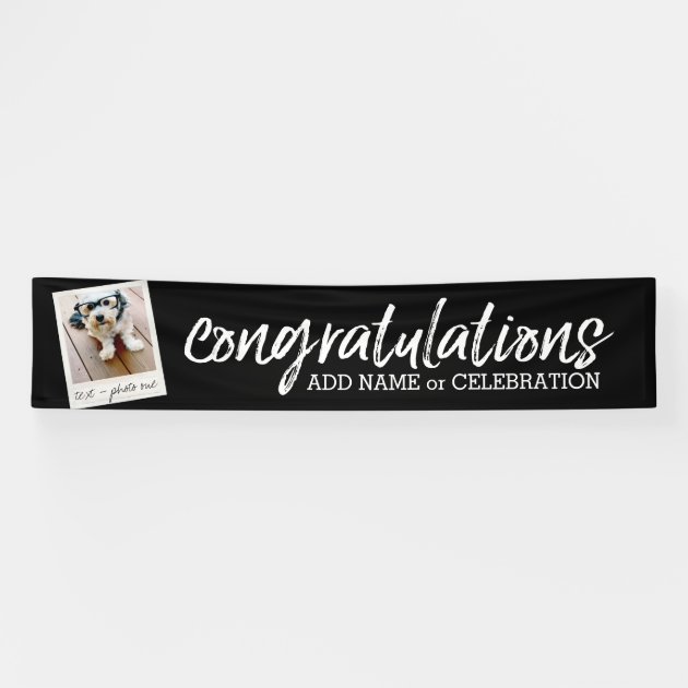 Congratulations With One Photo And Custom Text Banner