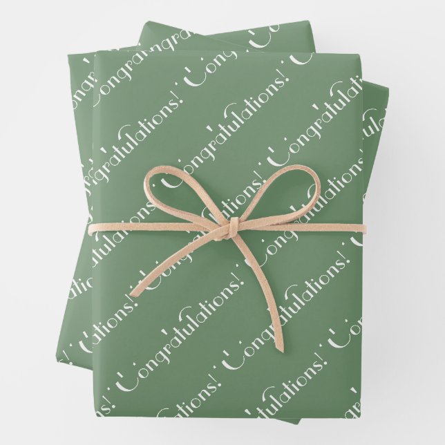 Congratulations  wrapping paper sheets (In situ)