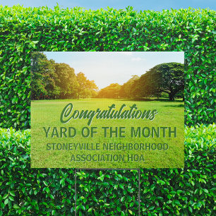 Congratulations Yard of the Month Winner Custom Sign
