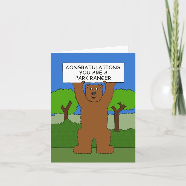 Congratulations You are a Park Ranger Card (Front)