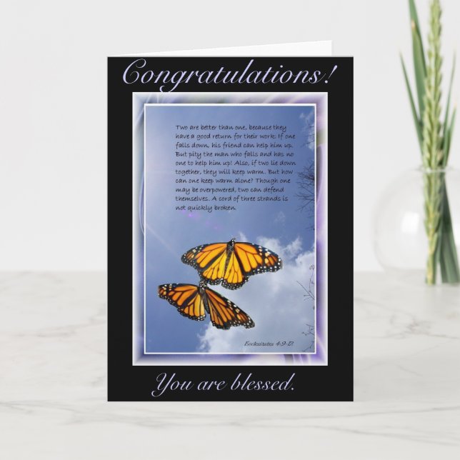 "Congratulations!, You are blessed." Card (Front)