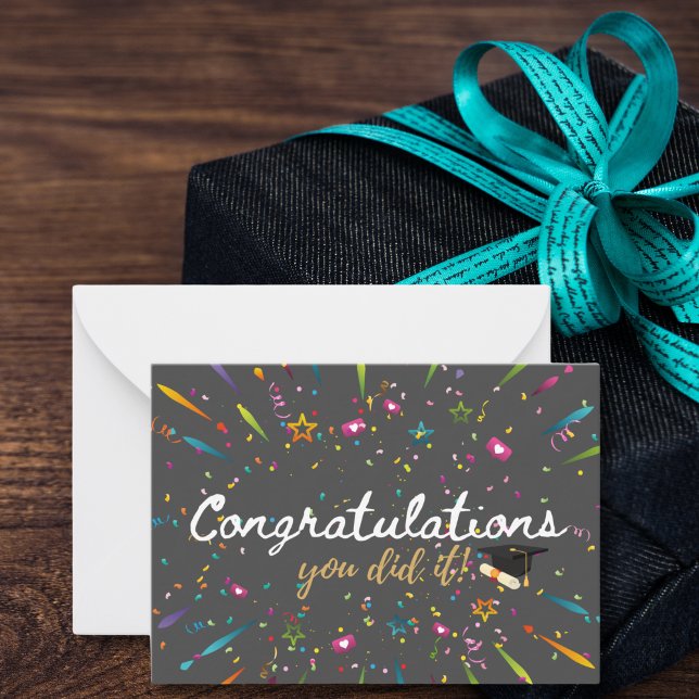 Congratulations You Did It Graduation Note Card (Creator Uploaded)