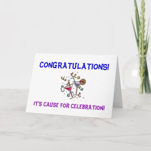 CONGRATULATIONS!, You Finally Left that Bum! Card (Front)