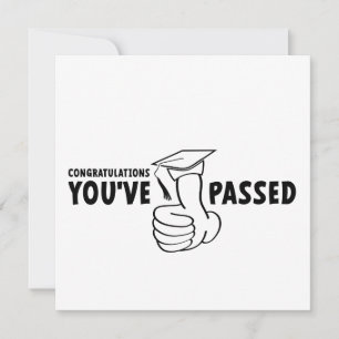 Congratulations, you passed, diploma card