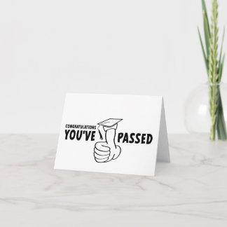 Congratulations, you passed, diploma card