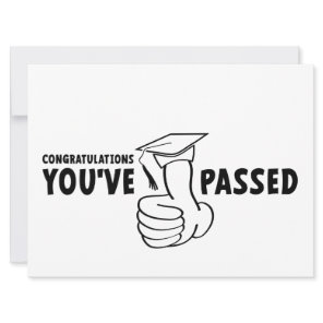 Congratulations, you passed, diploma card