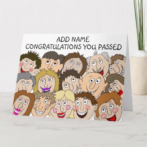 Congratulations You Passed From All Of Us Card