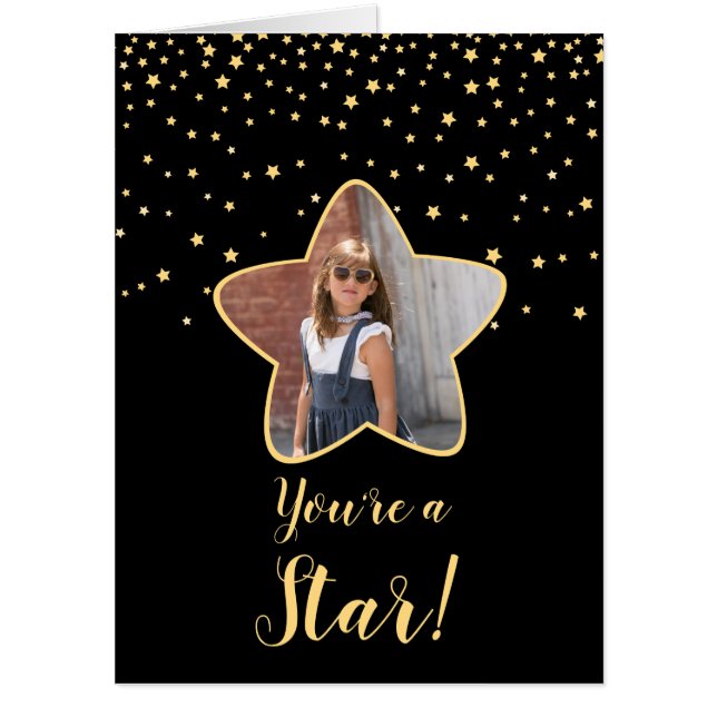 Congratulations You're a Star! Custom Photo Card (Front)