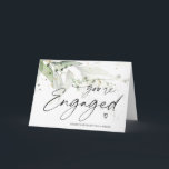 Congratulations You're Engaged Bride Groom Elegant Card<br><div class="desc">Send a message of love and congratulations to the newest engaged couple in your life with this cute 'You're Engaged' greeting card.
Each card can be customised with your engaged friends names and special message to commemorate this occasion.</div>