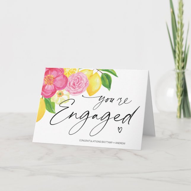 Congratulations You're Engaged Getting Married Card (Front)