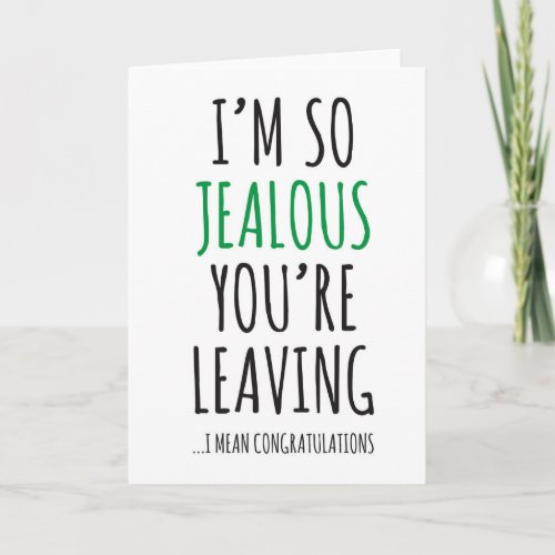 congratulations youre leaving good luck new job card