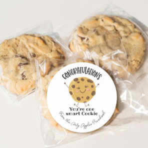 congratulations you're one smart cookie classic round sticker