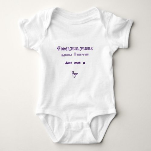 Congratulations youve just met a pagan baby bodysuit