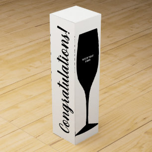 Congratulatory elegant wine box gift template