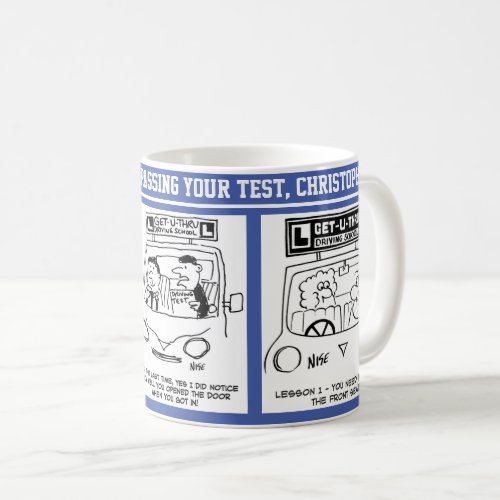 Congratutions on Passing Driving Test 3 Cartoons Coffee Mug