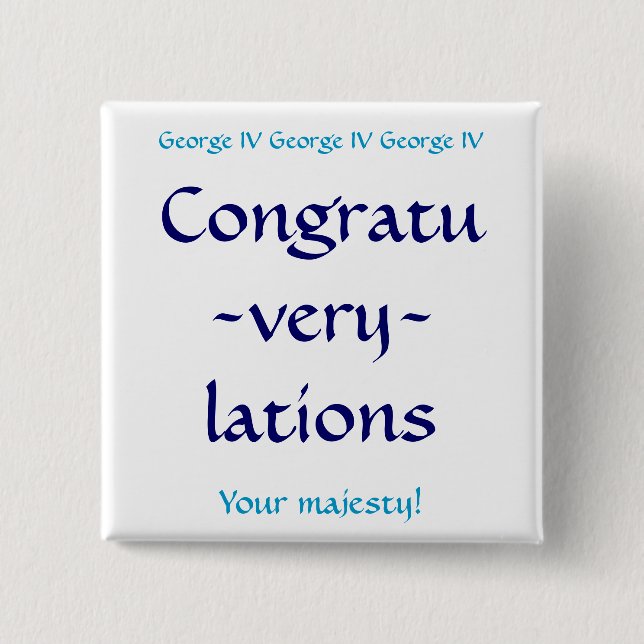 Congratuverylations Button (Front)