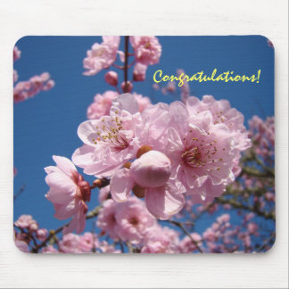 Congraulations! gifts mousepad Tree Flower Blossom