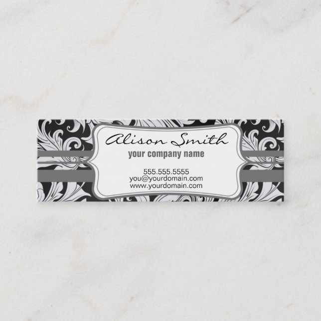 Congregation label victorian with mini business card (Front)
