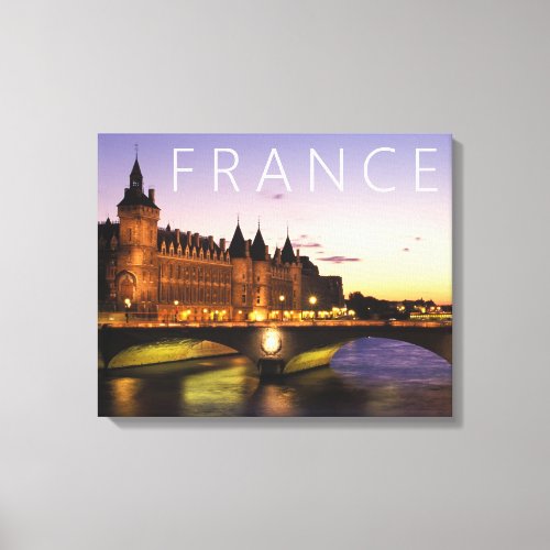 Congress at the River Seine  Paris France Canvas Print