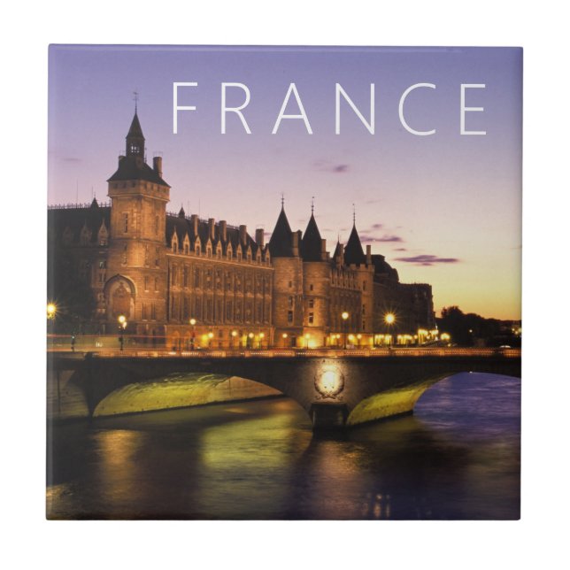 Congress at the River Seine | Paris, France Ceramic Tile (Front)