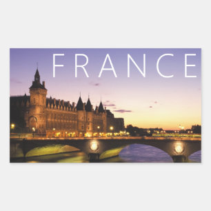Congress at the River Seine Paris, France Rectangular Sticker