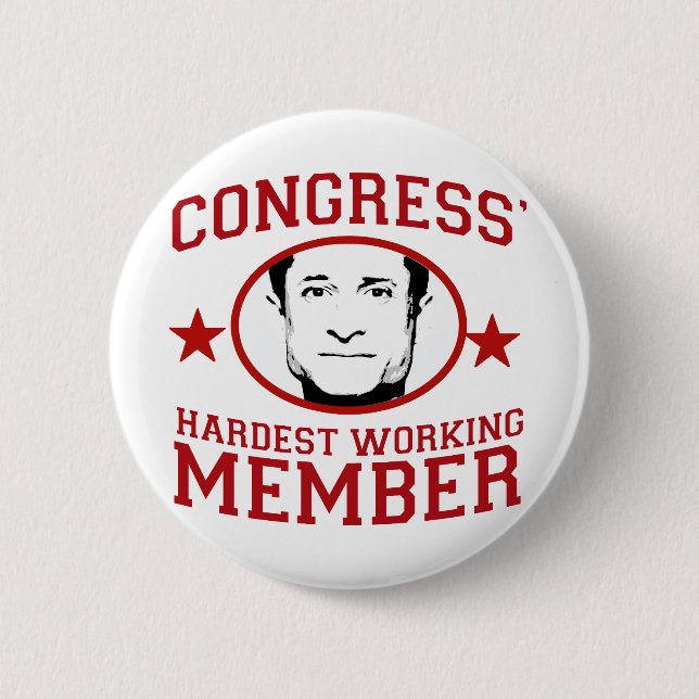 Congress' Hardest Working Member Pinback Button (Front)