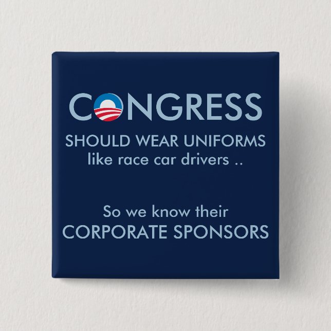 Congress Needs Uniforms Button (Front)