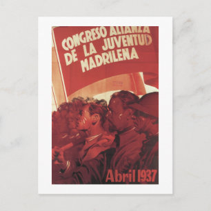 Congress of Madrid Youth_Propaganda Poster Postcard