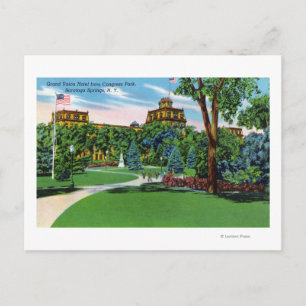 Congress Park View of the Grand Union Hotel Postcard
