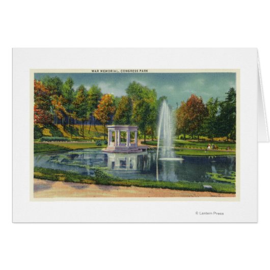Congress Park War Memorial View Cards (Front Horizontal)