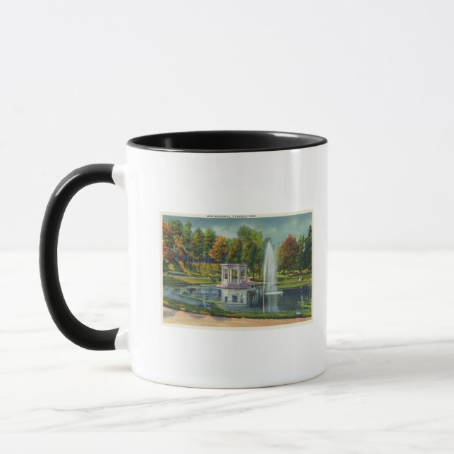 Congress Park War Memorial View Mug (Left)
