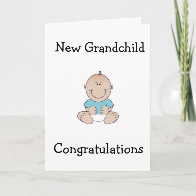 CONGRTULATIONS "GRANDPARENTS" ON NEW GRANDCHILD CARD (Front)