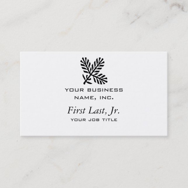 Conifer Branch Business Card (Front)