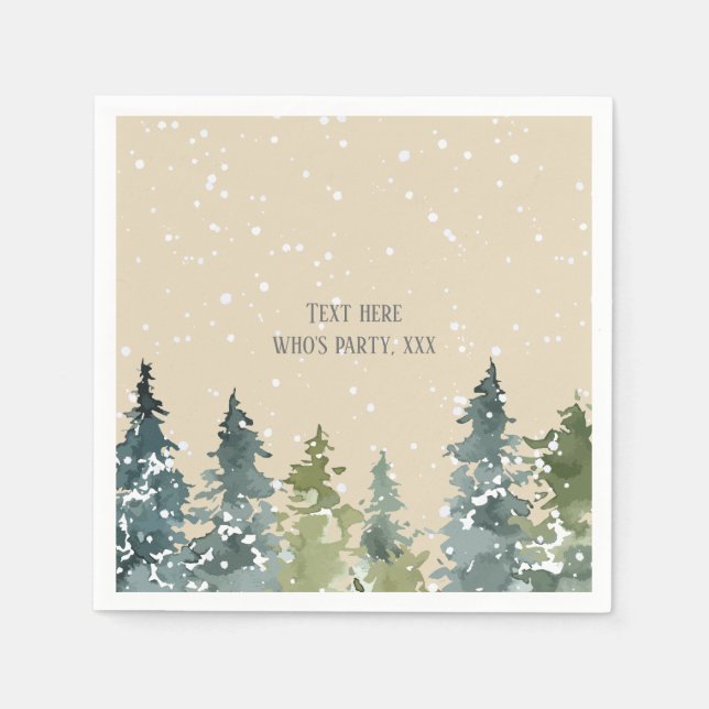 Conifer, Pine Tree, Evergreen Napkins (Front)